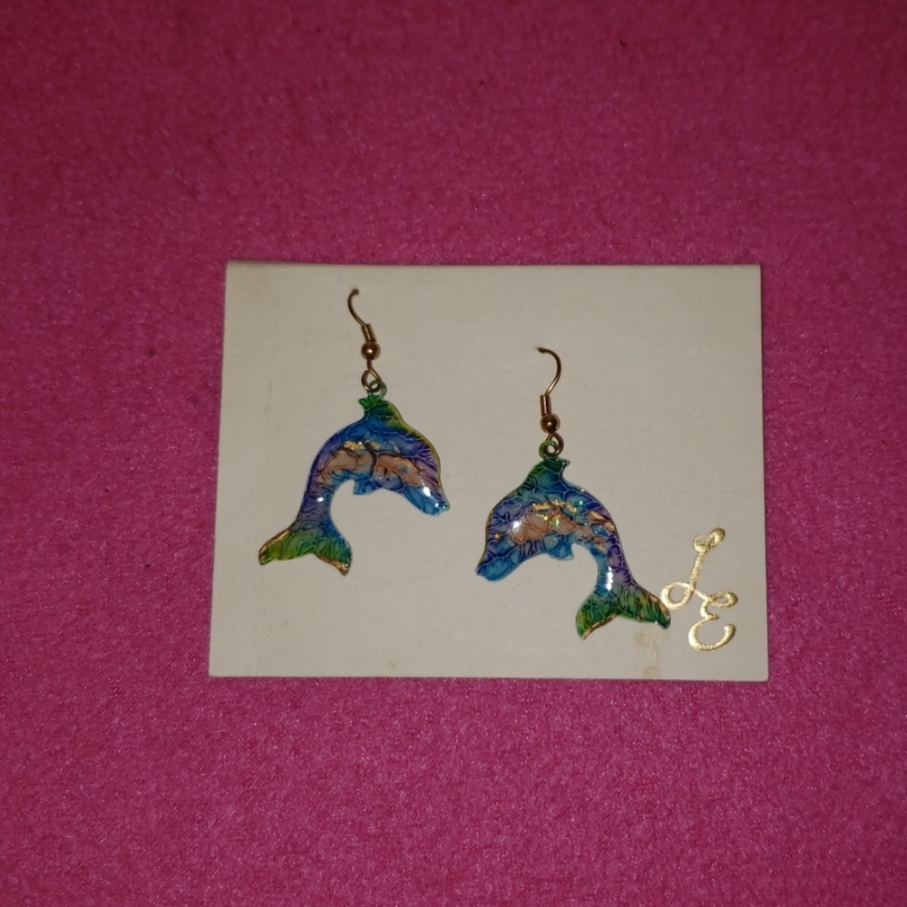 Louise Elmes handcrafted Dolphin Earrings